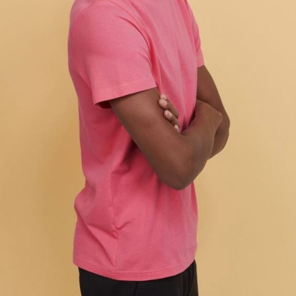H&M Regular Fit Pink Crew-neck T-shirt - Picture 3 of 5